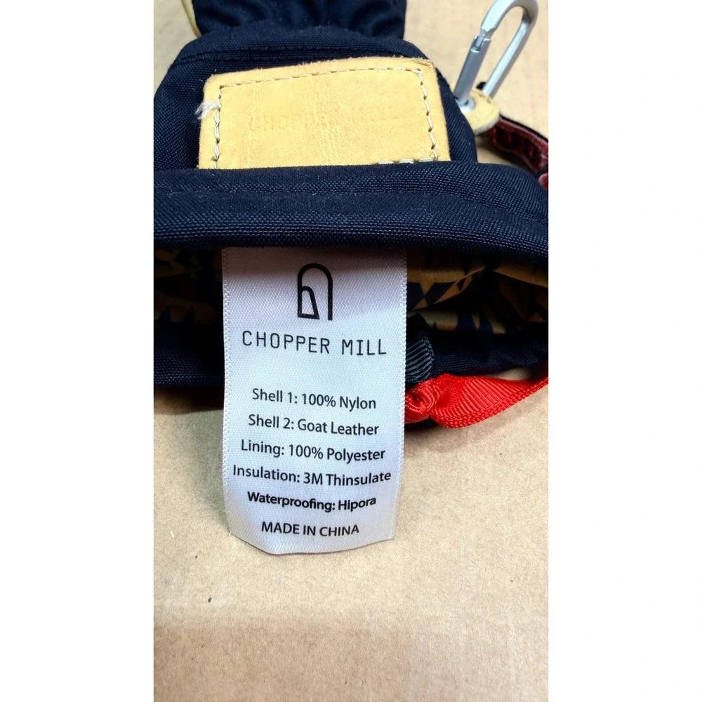 Chopper Mill Kids Ski Mittens Size 1 XS Goat Leather Thinsulate Waterproof Snow